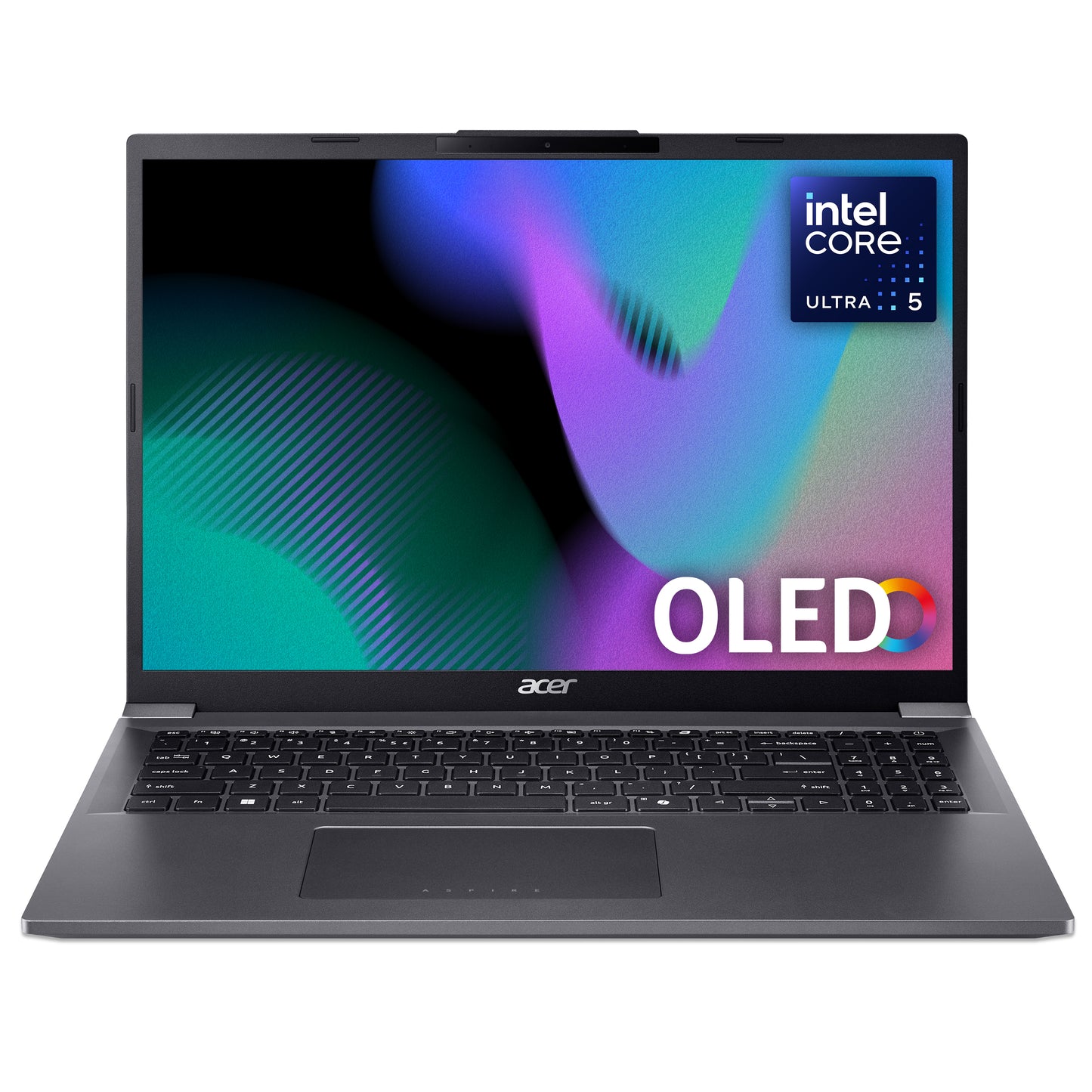 Acer Aspire 16 inch OLED Laptop Intel Core Ultra 5 125H 16GB RAM 512GB SSD A16-71M-56LE Windows 11 Home Iron NX.J5LEK.003