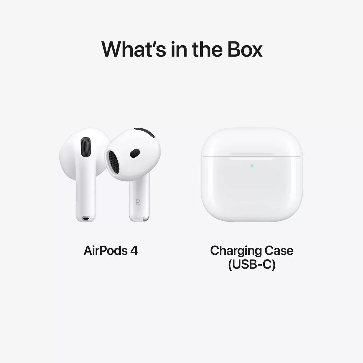 Apple AirPods 4 White Wireless Bluetooth Noise Cancelling Earbud In Ear MXP63ZM/A