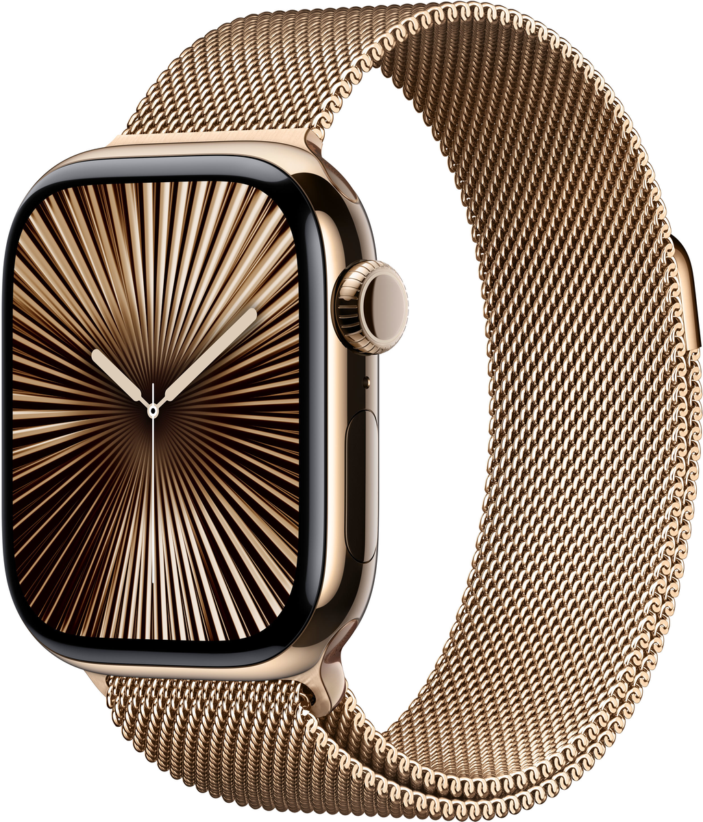 Apple Watch Series 10 42mm GPS+Cellular Milanese Gold Titanium 2024 MX083QA/A