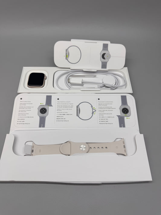Apple Watch Series 10 2024 40mm GPS Starlight  Sport Band Smartwatch MEH34MP/A