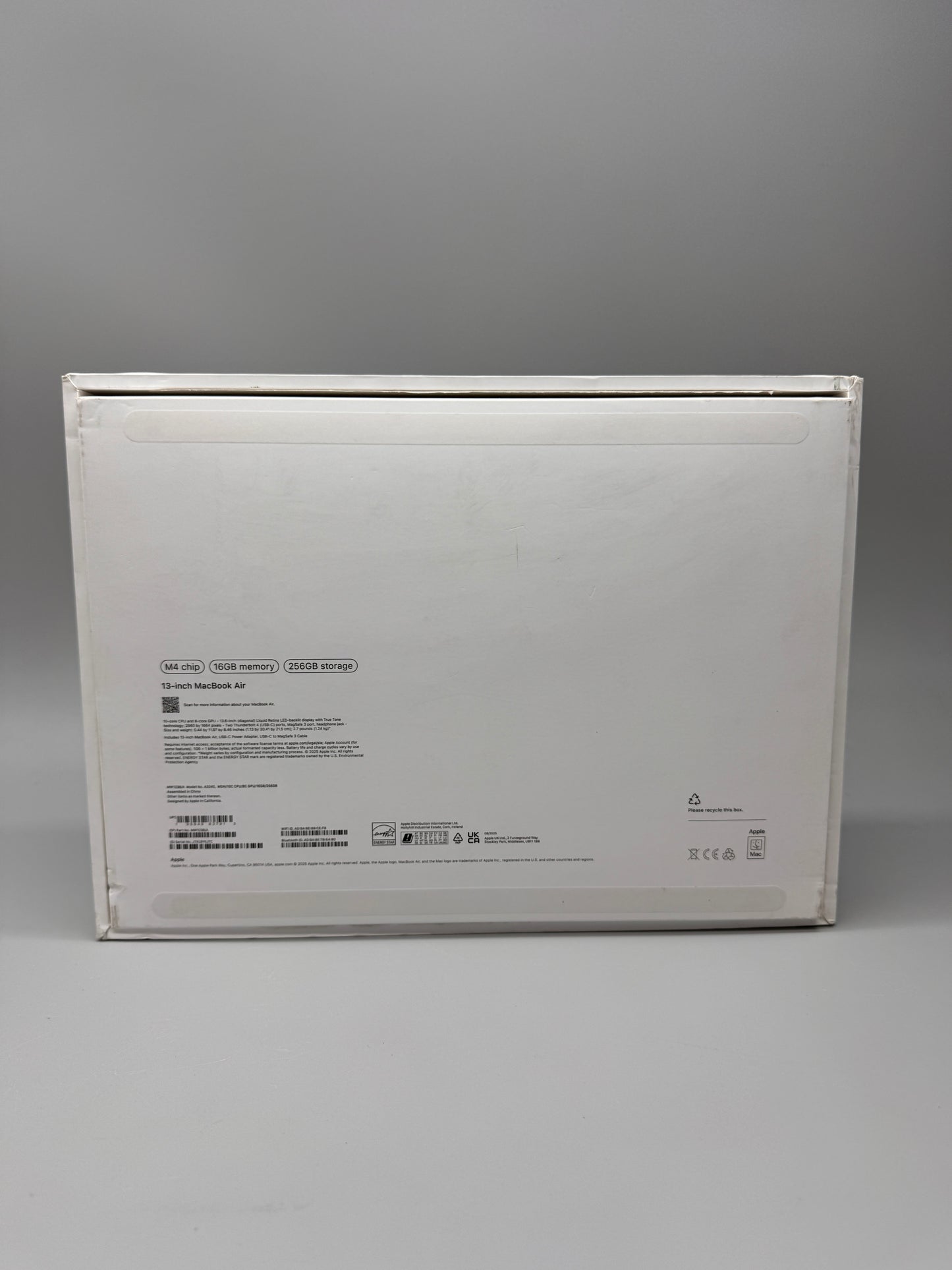 Apple MacBook Air 13 2025 M4 10-Coe CPU 8-Core GPU 16GB RAM 256 GB SSD MW123B/A