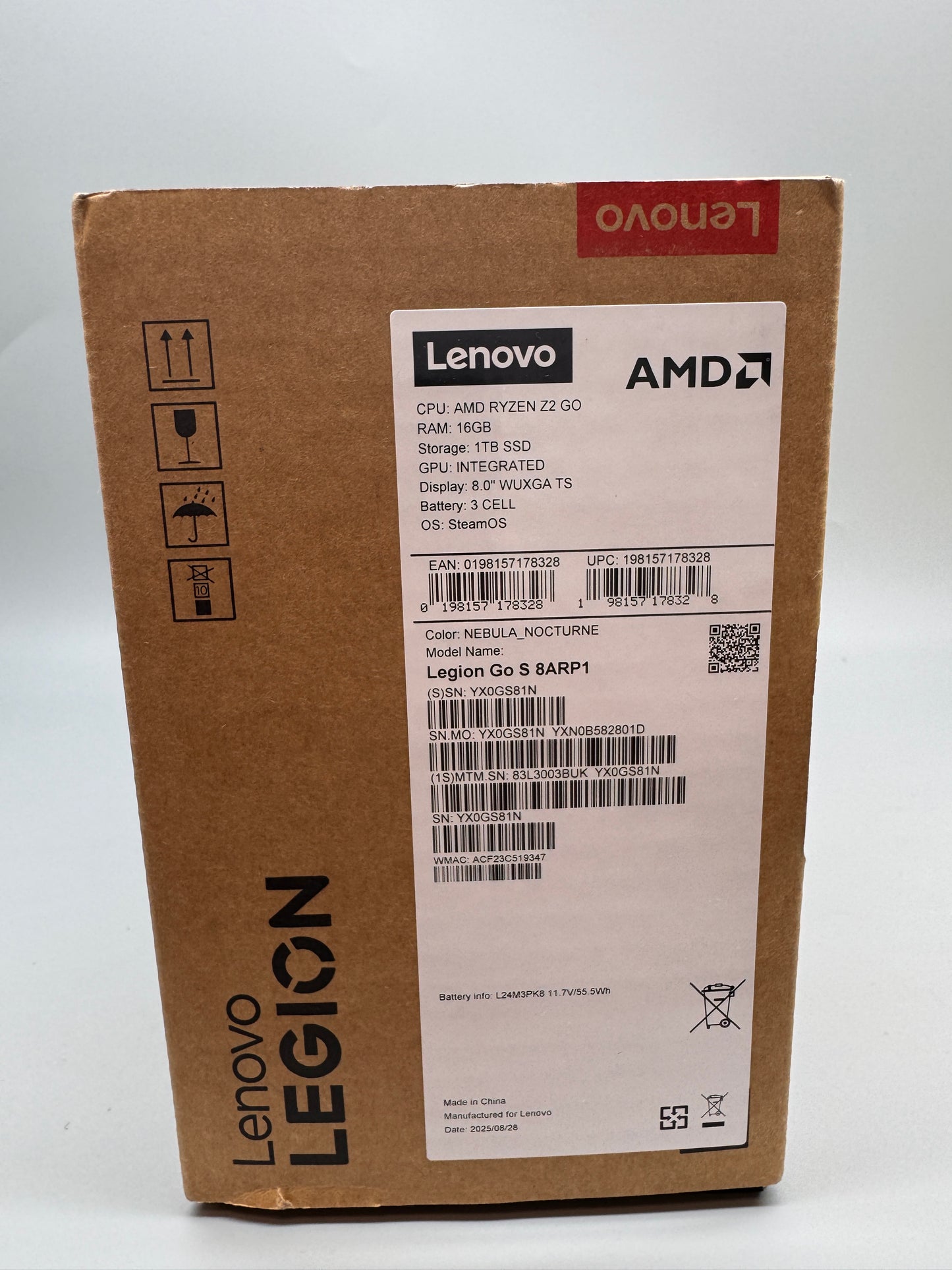 Lenovo Legion Go S 8ARP1 AMD Ryzen Z2 Go 16GB RAM 1TB SSD 8 Inch Handheld Gaming Console 83L3003BUK