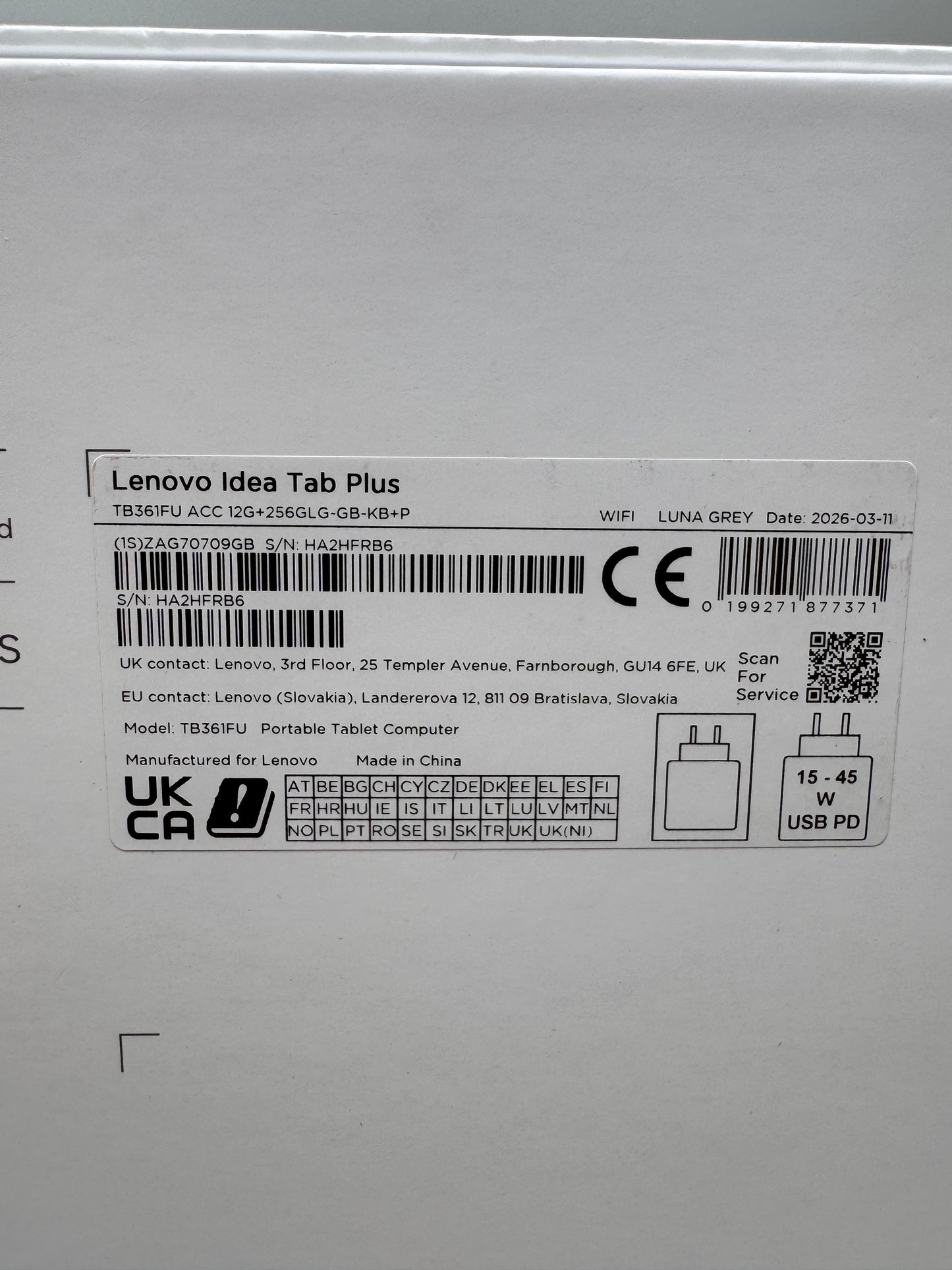 Lenovo Idea Tab Plus 12" Wi-Fi 12GB RAM 256GB SSD Tablet Keyboard Pen ZAG70709GB