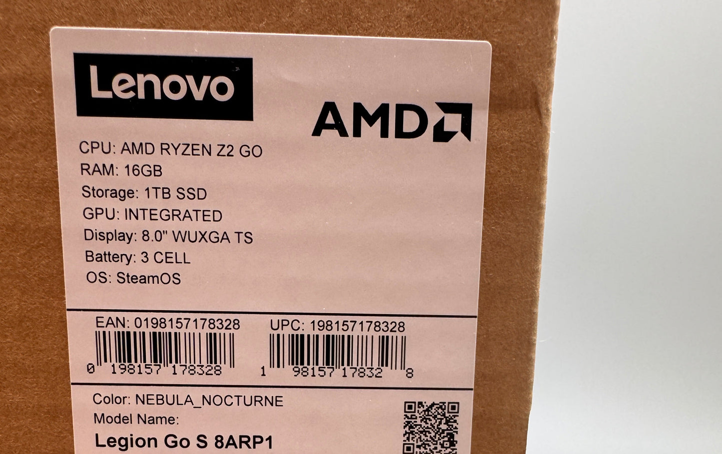 Lenovo Legion Go S 8ARP1 Ryzen Z2 Go 16GB RAM 1TB SSD 8" Handheld Gaming PC Console 83L3003BUK