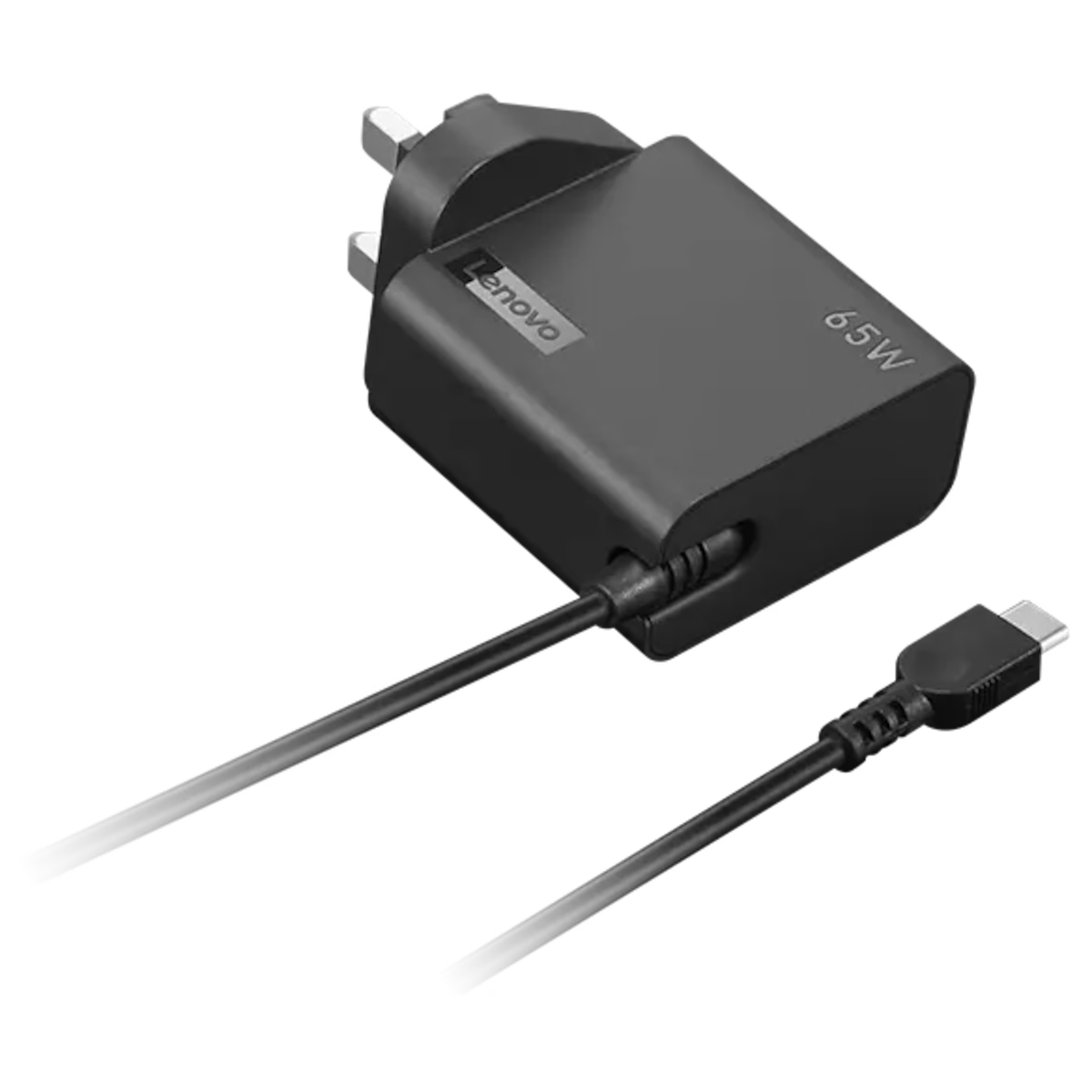 Lenovo 65W USB-C Wall Power Adapter UK 3-Pin Plug 1.7m PD 3.0 5/9/15/20V Black